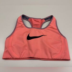 Nike Pink Sports Bra with Black Logo